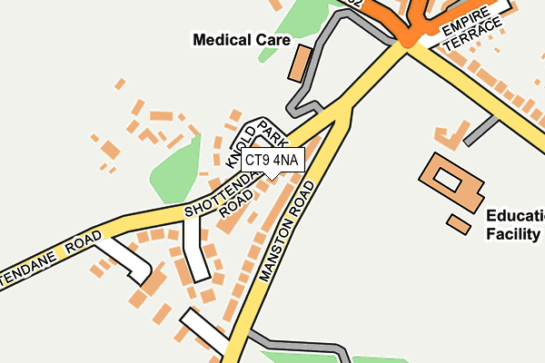 CT9 4NA map - OS OpenMap – Local (Ordnance Survey)