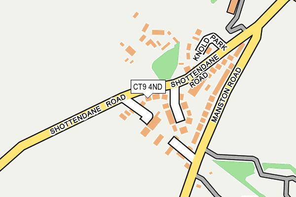 CT9 4ND map - OS OpenMap – Local (Ordnance Survey)