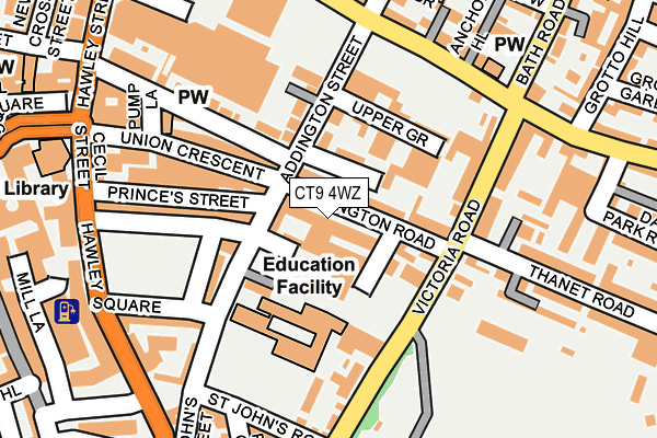 CT9 4WZ map - OS OpenMap – Local (Ordnance Survey)