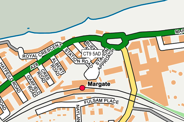 CT9 5AD map - OS OpenMap – Local (Ordnance Survey)