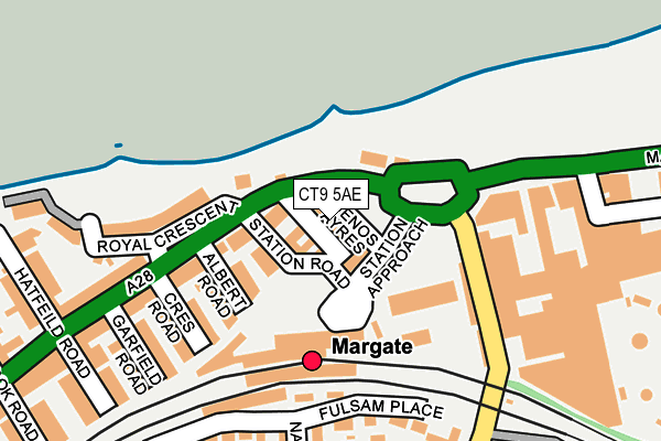 CT9 5AE map - OS OpenMap – Local (Ordnance Survey)