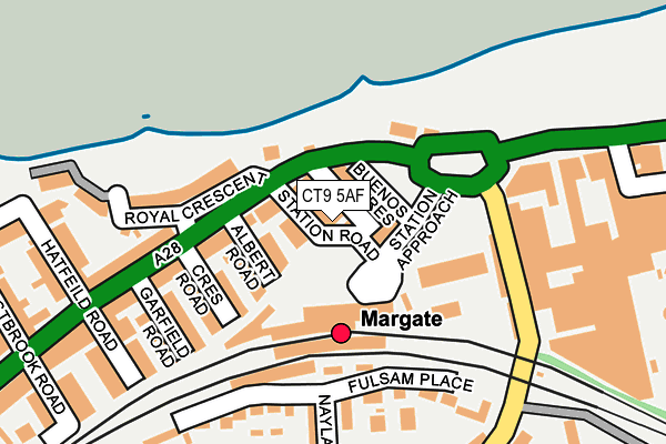 CT9 5AF map - OS OpenMap – Local (Ordnance Survey)