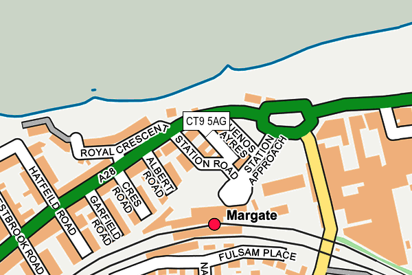 CT9 5AG map - OS OpenMap – Local (Ordnance Survey)
