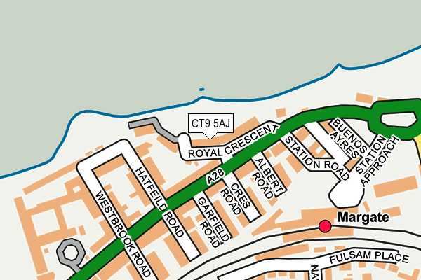 CT9 5AJ map - OS OpenMap – Local (Ordnance Survey)