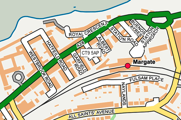 CT9 5AP map - OS OpenMap – Local (Ordnance Survey)