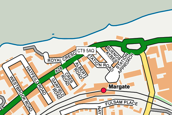 CT9 5AQ map - OS OpenMap – Local (Ordnance Survey)