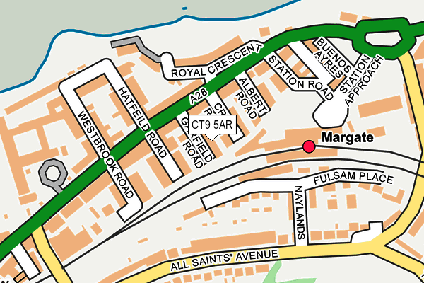 CT9 5AR map - OS OpenMap – Local (Ordnance Survey)