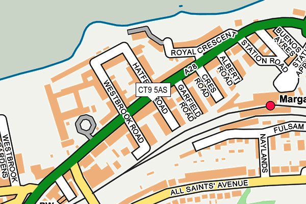 CT9 5AS map - OS OpenMap – Local (Ordnance Survey)