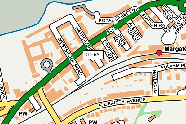 CT9 5AT map - OS OpenMap – Local (Ordnance Survey)
