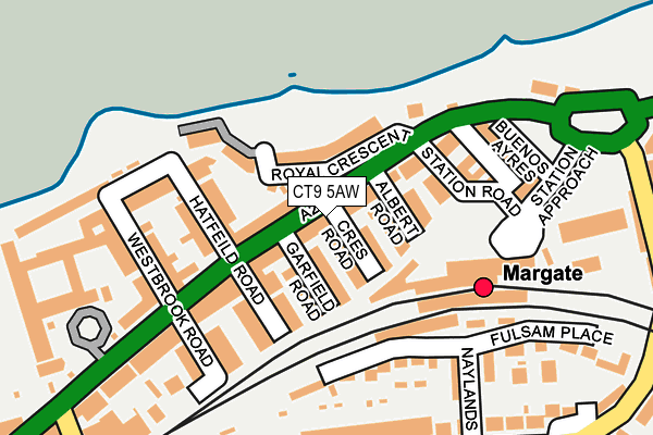 CT9 5AW map - OS OpenMap – Local (Ordnance Survey)