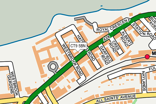 CT9 5BN map - OS OpenMap – Local (Ordnance Survey)