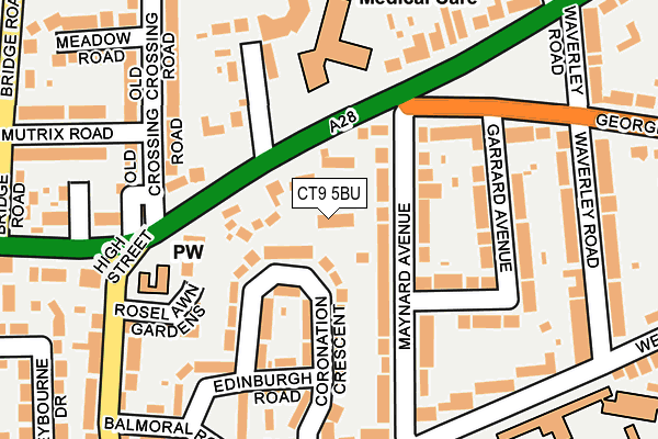 CT9 5BU map - OS OpenMap – Local (Ordnance Survey)