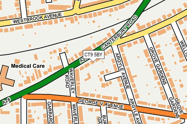 CT9 5BY map - OS OpenMap – Local (Ordnance Survey)