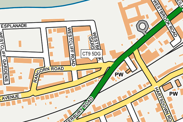 CT9 5DG map - OS OpenMap – Local (Ordnance Survey)