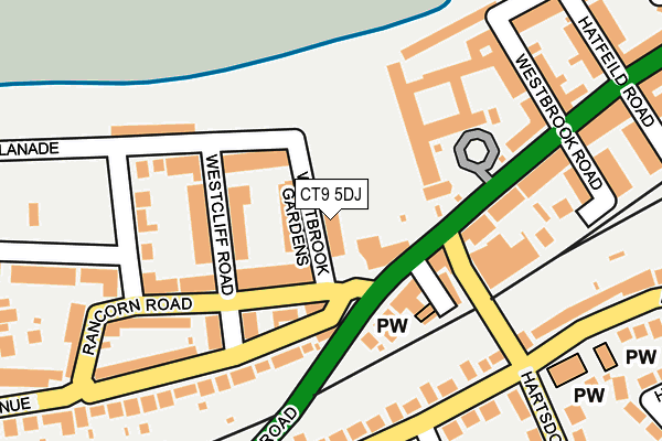 CT9 5DJ map - OS OpenMap – Local (Ordnance Survey)