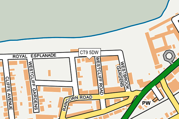 CT9 5DW map - OS OpenMap – Local (Ordnance Survey)