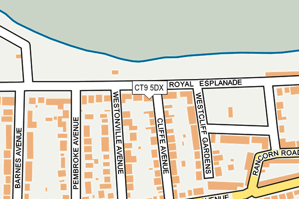CT9 5DX map - OS OpenMap – Local (Ordnance Survey)