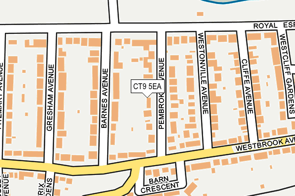 CT9 5EA map - OS OpenMap – Local (Ordnance Survey)