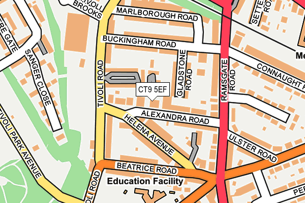 CT9 5EF map - OS OpenMap – Local (Ordnance Survey)