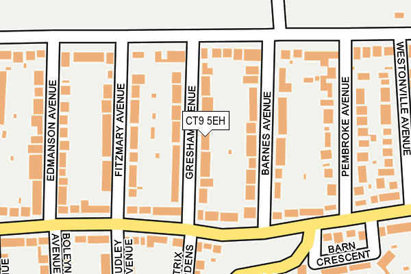 CT9 5EH map - OS OpenMap – Local (Ordnance Survey)