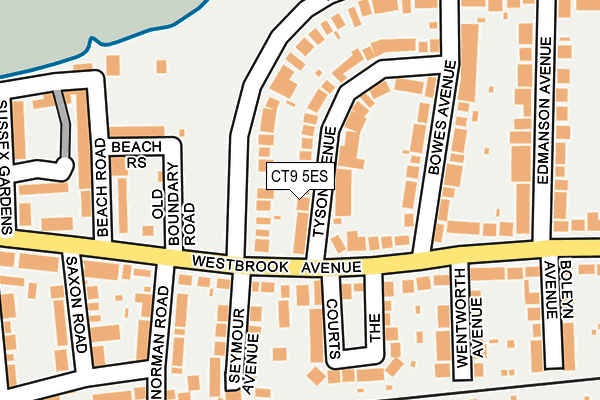 CT9 5ES map - OS OpenMap – Local (Ordnance Survey)