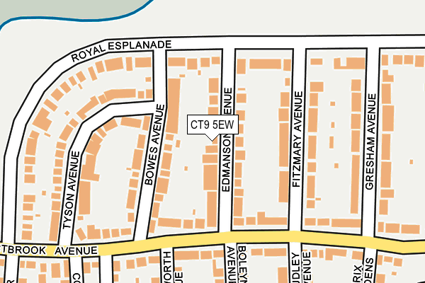 CT9 5EW map - OS OpenMap – Local (Ordnance Survey)