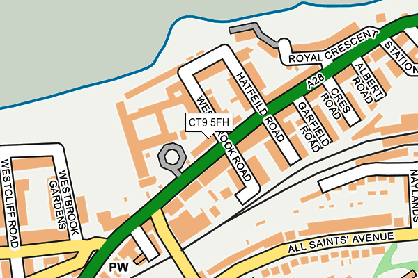 CT9 5FH map - OS OpenMap – Local (Ordnance Survey)