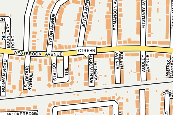 CT9 5HN map - OS OpenMap – Local (Ordnance Survey)