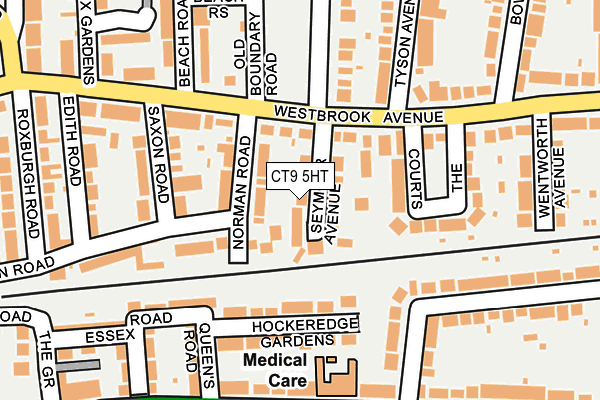 CT9 5HT map - OS OpenMap – Local (Ordnance Survey)