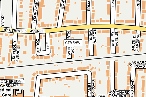 CT9 5HW map - OS OpenMap – Local (Ordnance Survey)