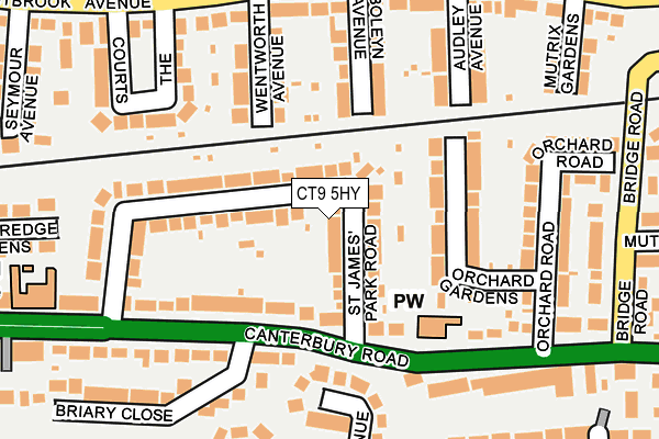 CT9 5HY map - OS OpenMap – Local (Ordnance Survey)