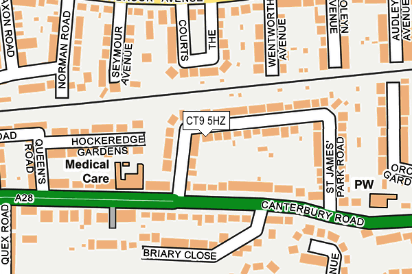 CT9 5HZ map - OS OpenMap – Local (Ordnance Survey)