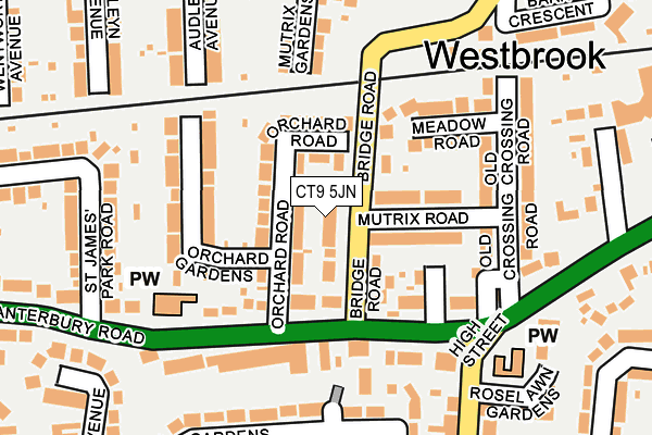 CT9 5JN map - OS OpenMap – Local (Ordnance Survey)