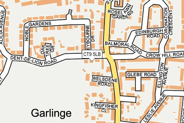 CT9 5LB map - OS OpenMap – Local (Ordnance Survey)