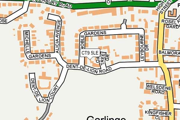 CT9 5LE map - OS OpenMap – Local (Ordnance Survey)