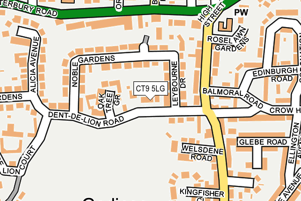 CT9 5LG map - OS OpenMap – Local (Ordnance Survey)