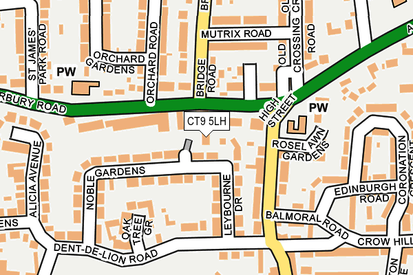 CT9 5LH map - OS OpenMap – Local (Ordnance Survey)