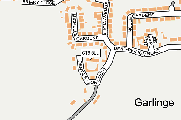 CT9 5LL map - OS OpenMap – Local (Ordnance Survey)