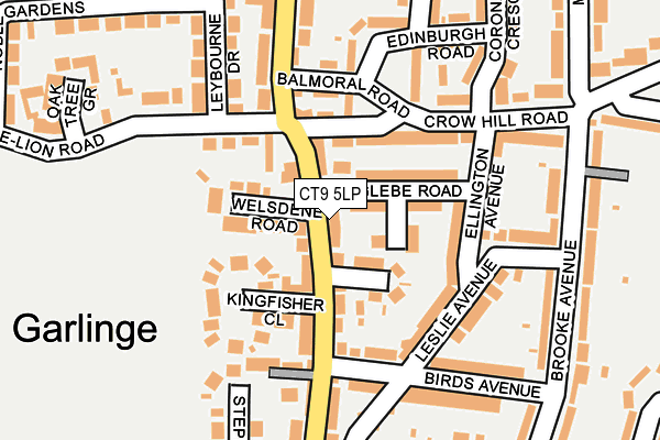 CT9 5LP map - OS OpenMap – Local (Ordnance Survey)