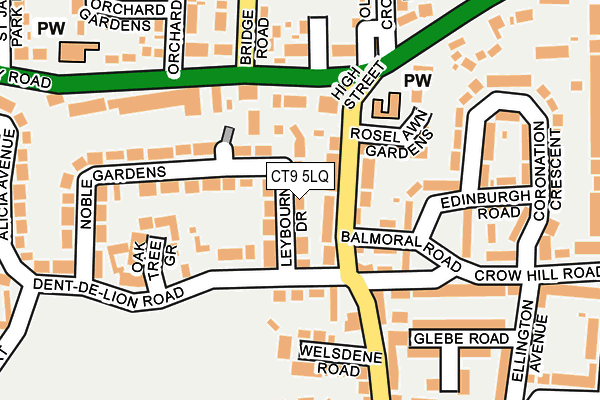 CT9 5LQ map - OS OpenMap – Local (Ordnance Survey)