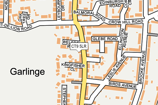 CT9 5LR map - OS OpenMap – Local (Ordnance Survey)