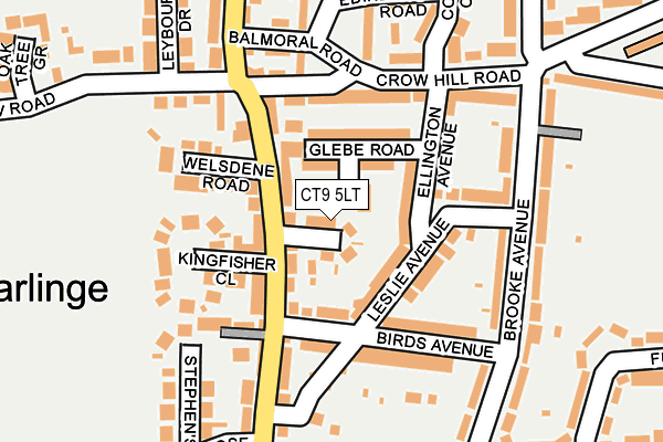 CT9 5LT map - OS OpenMap – Local (Ordnance Survey)