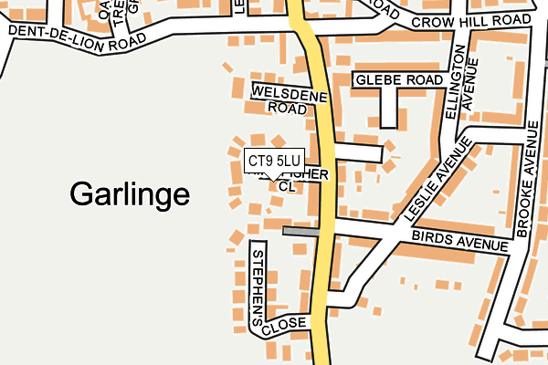 CT9 5LU map - OS OpenMap – Local (Ordnance Survey)