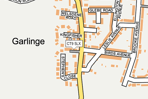 CT9 5LX map - OS OpenMap – Local (Ordnance Survey)