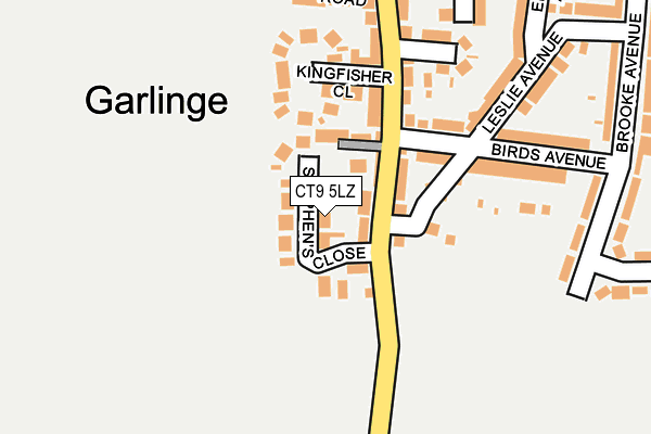 CT9 5LZ map - OS OpenMap – Local (Ordnance Survey)