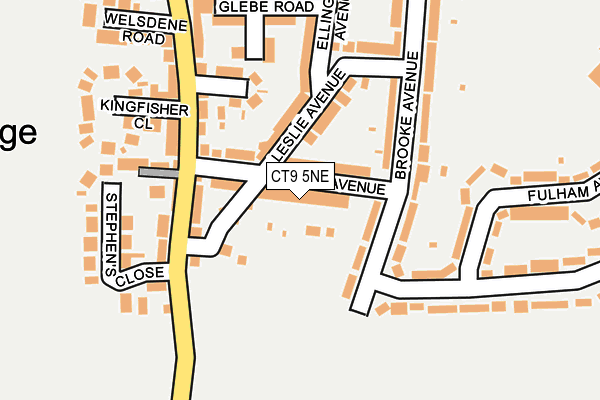 CT9 5NE map - OS OpenMap – Local (Ordnance Survey)