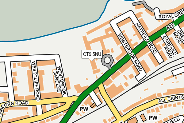 CT9 5NU map - OS OpenMap – Local (Ordnance Survey)