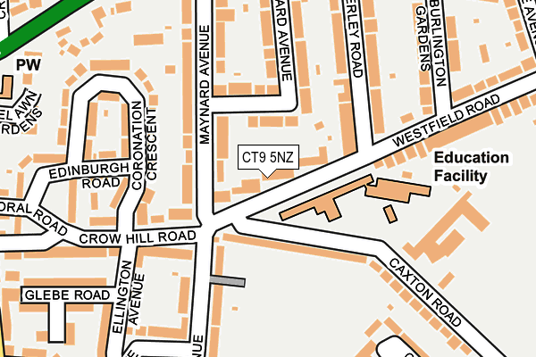 CT9 5NZ map - OS OpenMap – Local (Ordnance Survey)