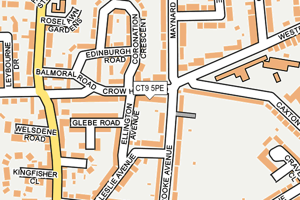 CT9 5PE map - OS OpenMap – Local (Ordnance Survey)