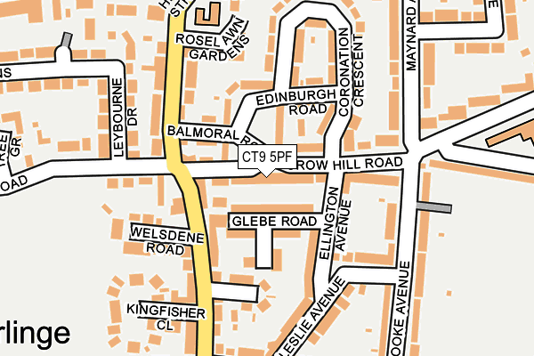 CT9 5PF map - OS OpenMap – Local (Ordnance Survey)